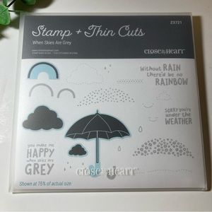 CTMH • “When Skies are Grey” Clear Stamp and Die Set